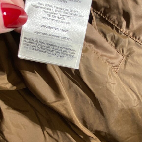 NWT Marc O' Polo Hooded Down Filled Puffer Coat size 42 (XL) - Picture 16 of 16